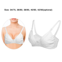 Breathable Cotton Maternity Nursing Bra with Front Open Buckles