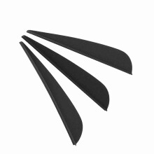 12PCS 3 Inches Feather Fletching Accessories for Archery Hunting Shooting (Black)