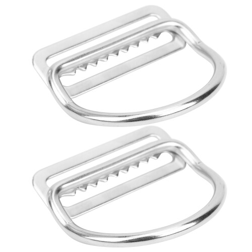 2Pcs Weight Belt Keeper Stopper Bent D Ring with 1
