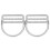 2Pcs Weight Belt Keeper Stopper Bent D Ring with 4