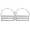 2Pcs Weight Belt Keeper Stopper Bent D Ring with 1
