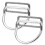 2Pcs Weight Belt Keeper Stopper Bent D Ring with 6