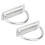 2pcs 304 Stainless Steel D Ring Diving Buckle 2