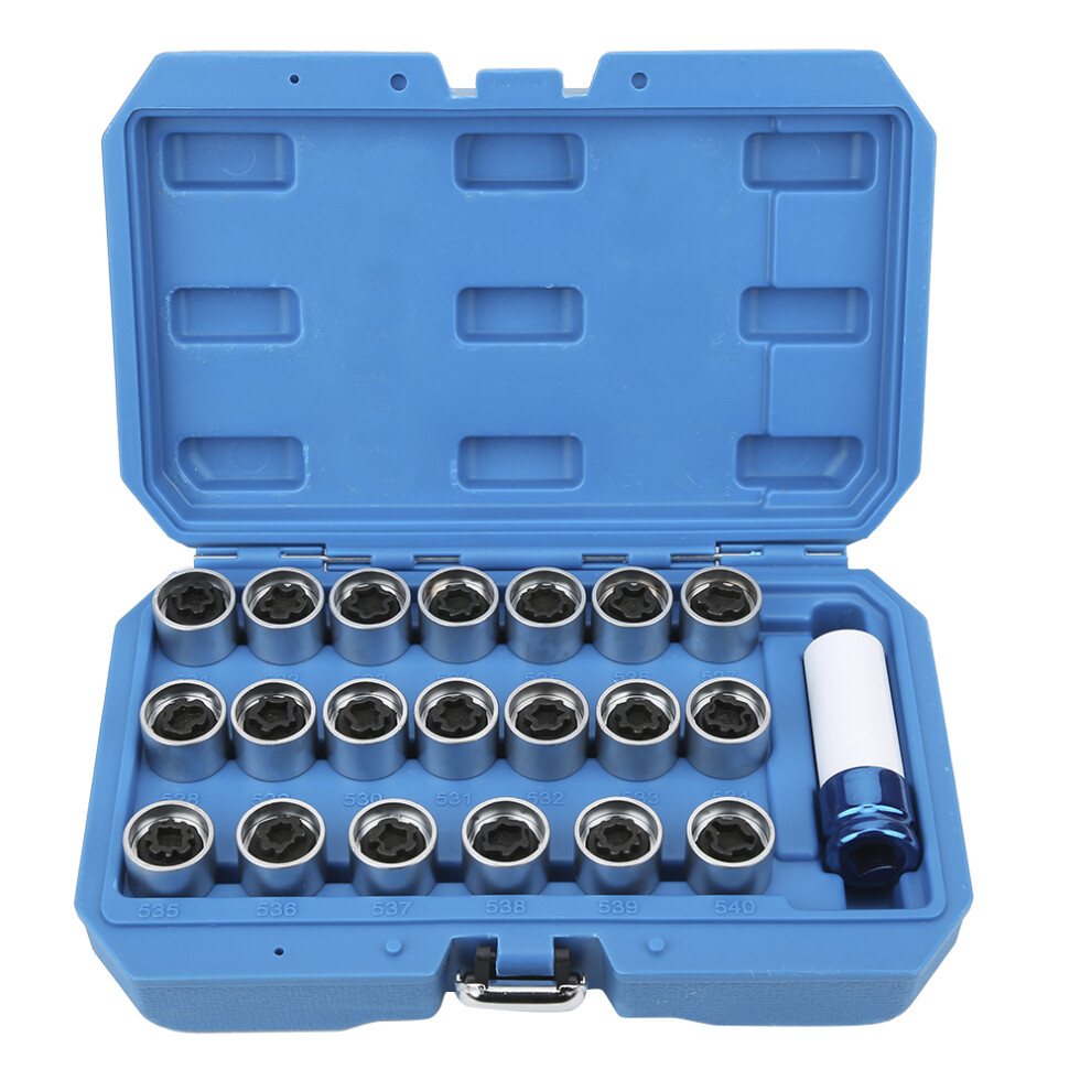 21Pcs Set Wheel Locking Lug Nut Key Set Remover 9121376646782