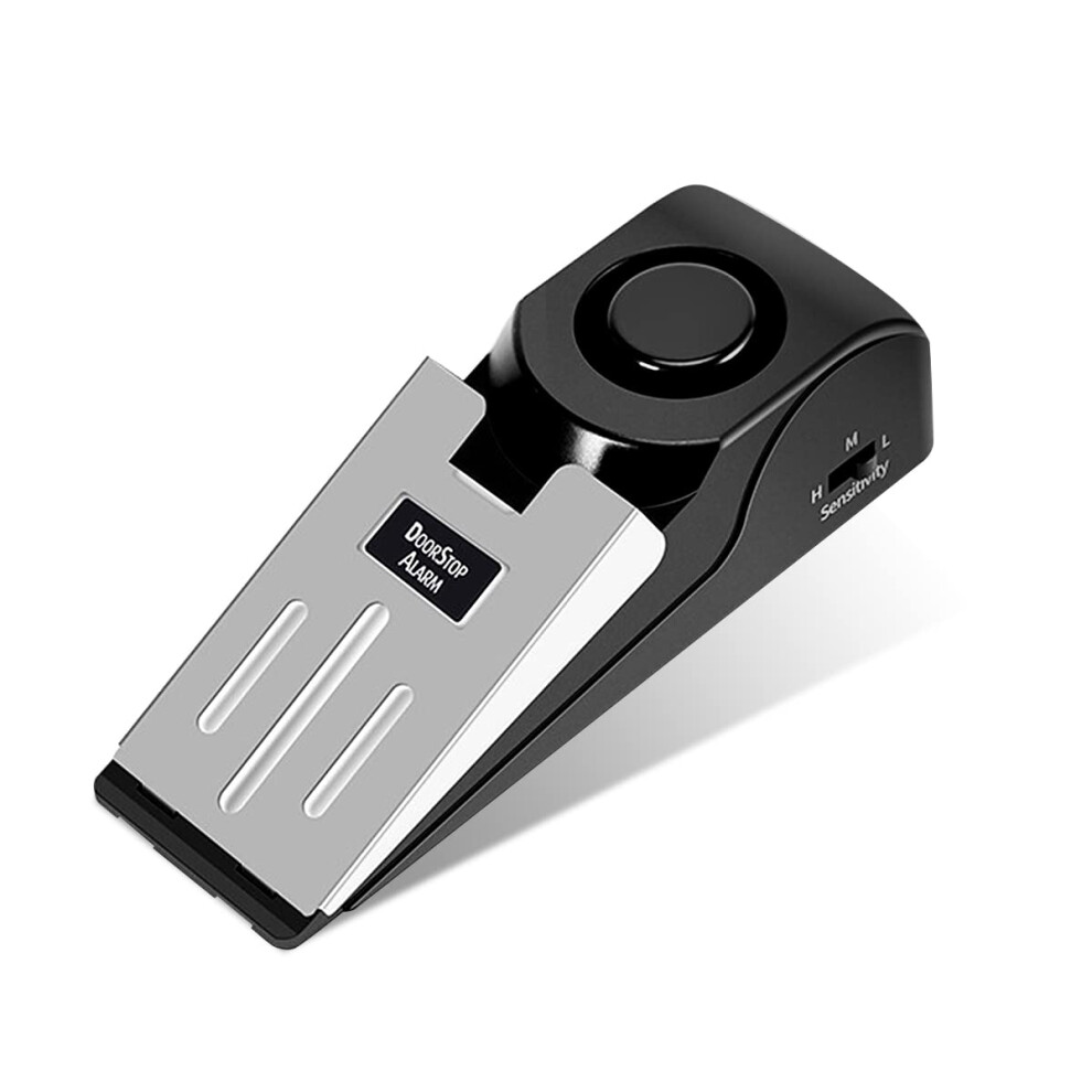Door Stop Alarm Wedge 120 Db, Portable Door Stopper With Alarm Function For Home Security And Burglary Protection 6482260642444
