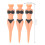 6pcs PE Plastic Golf Tees Beauty Bikini Shape 14