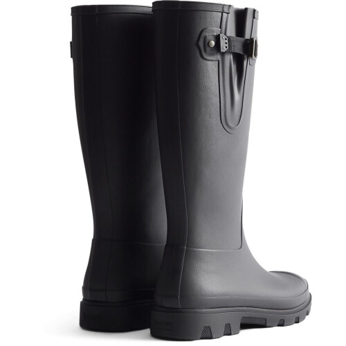 Hunter (Black, 9 (Adults')) Hunter Downpour Adjustable Boot Rubber Men's Black Wellington Boots 1