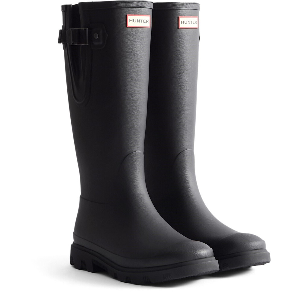 New Hunter Men's (, 10 (Adults')) Downpour Adjustable Boot Rubber Wellington Boots Black