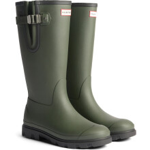 (Green, 6 (Adults')) Hunter Field Downpour Boot Rubber Women's Dark Olive/Black Wellington Boots