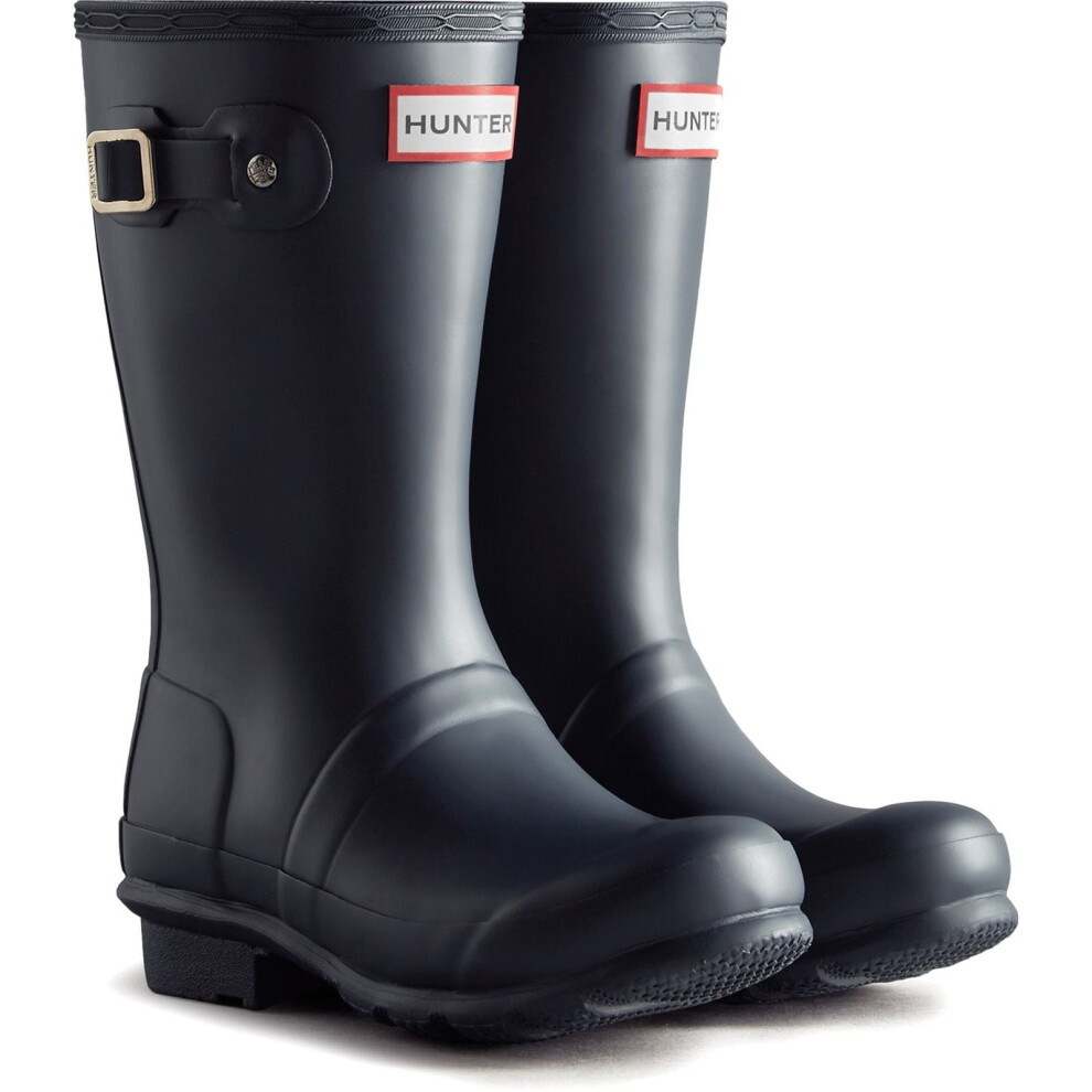 Hunter (Blue, 13 (Adults')) Junior Originals Boot Rubber Kid's Navy Wellington Boots