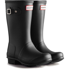 (Black, 12 (Adults')) Hunter Junior Originals Boot Rubber Kid's Black Wellington Boots