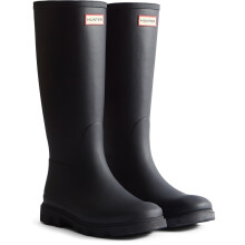 (Black, 8 (Adults')) Hunter Downpour Tall Boot Rubber Women's Black Wellington Boots