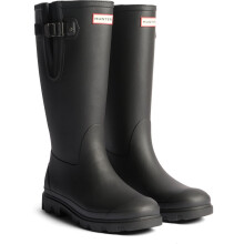 (Black, 9 (Adults')) Hunter Field Downpour Adjustable Boot Rubber Men's Black Wellington Boots
