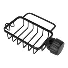 Estante de almacenamiento negro para grifo 17.8x11x4.3cm para fregadero