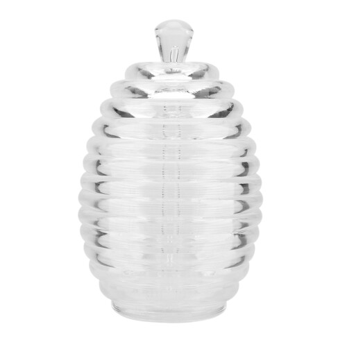 Clear Beehive 265ml Honey Jar with Dripper Stick for Storage & Easy Use 1