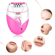 Depiladora recargable con cabezal desmontable rosa