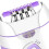 Epilador recargable con cabezal extraíble, morado 10