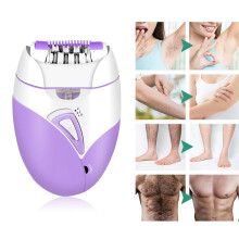 Epilador recargable con cabezal extraíble, morado