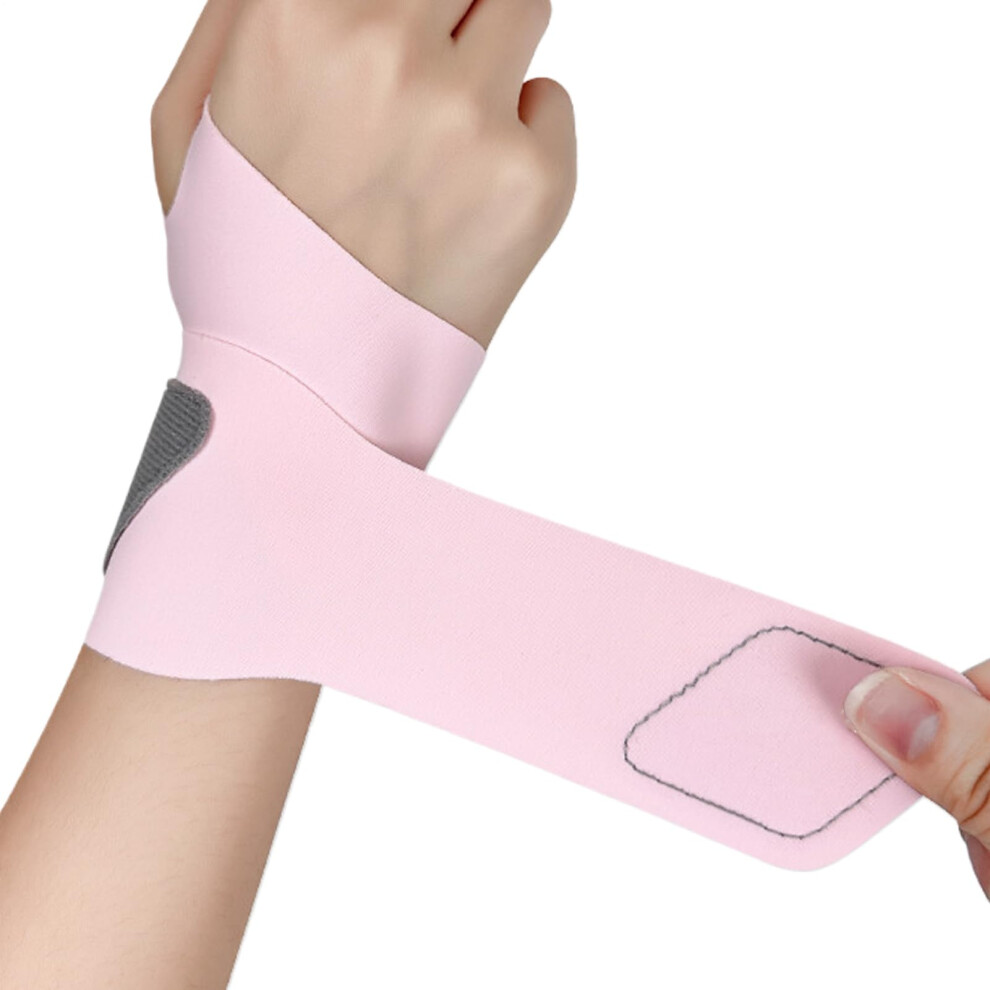 Pink Tennis Wrist Support Brace Adjustable For Sports, Breathable Arm Guard, Multi-Functional Injury Prevention For Basketball