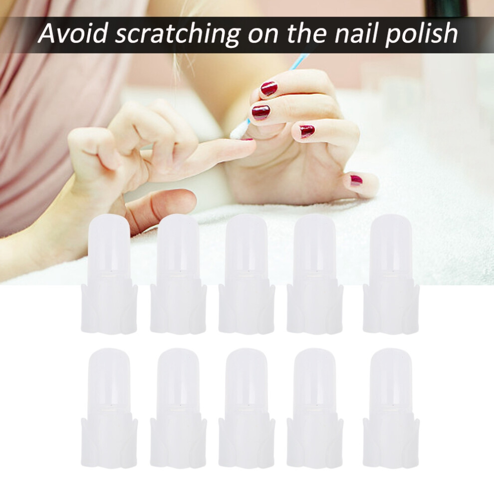 10Pcs Nail Polish Varnish Holder Shields Manicure Finger Nail Art Tips Cover Up