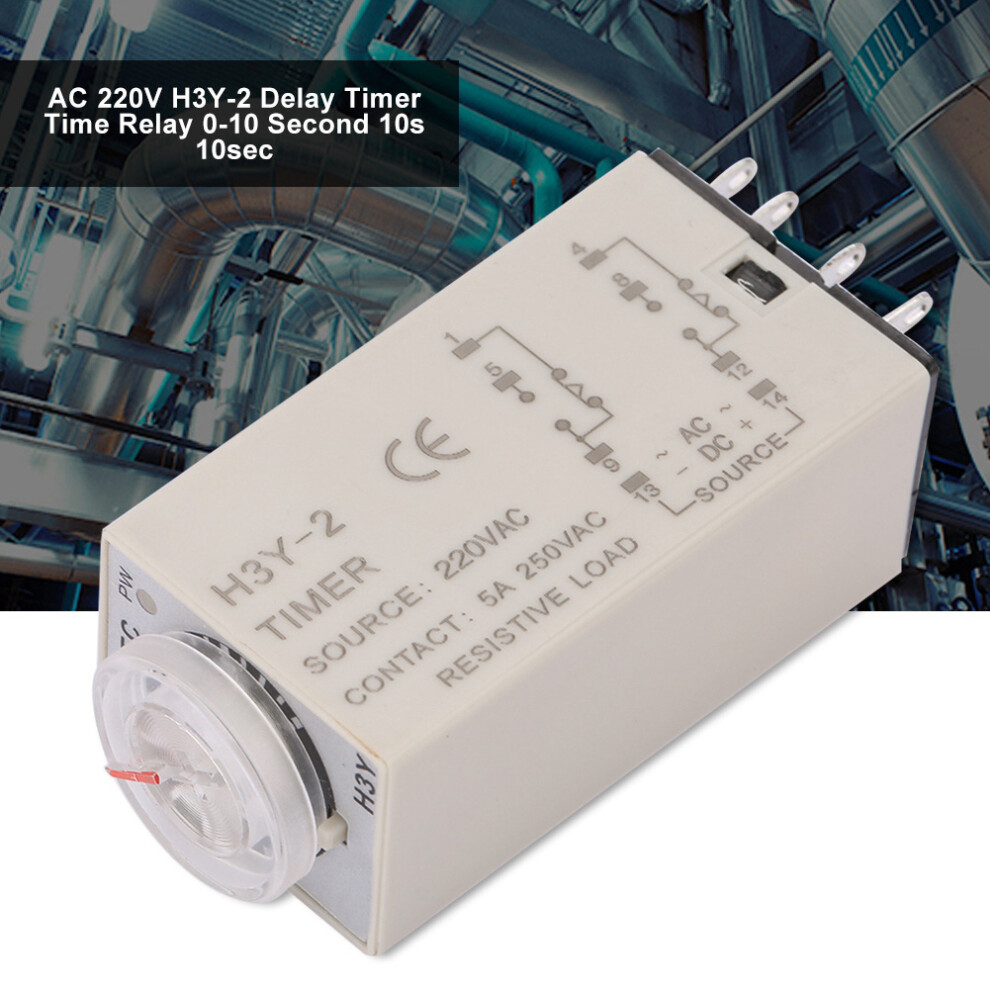 H3y-2 Ac Delay Timer Relay 0-10 Seconds For Automation 10S 8201341142820