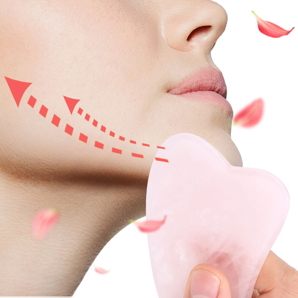Genuine Rose Quartz Scrapping Stone for Body Massage & Skin Rejuvenation