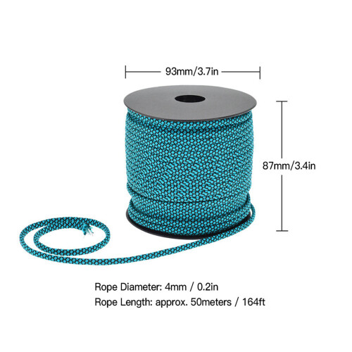 7-Strang-Paracord-Seil 50m, 4mm, 440lb, Spule 1