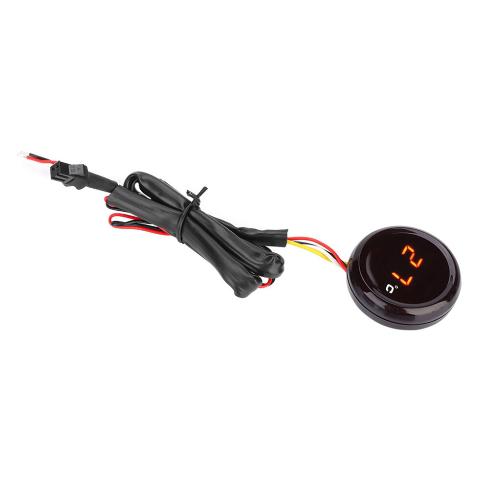 Universal 12V Motorcycle Temp Gauge 0-120C Lcd Warning Red/Light 7651341144187