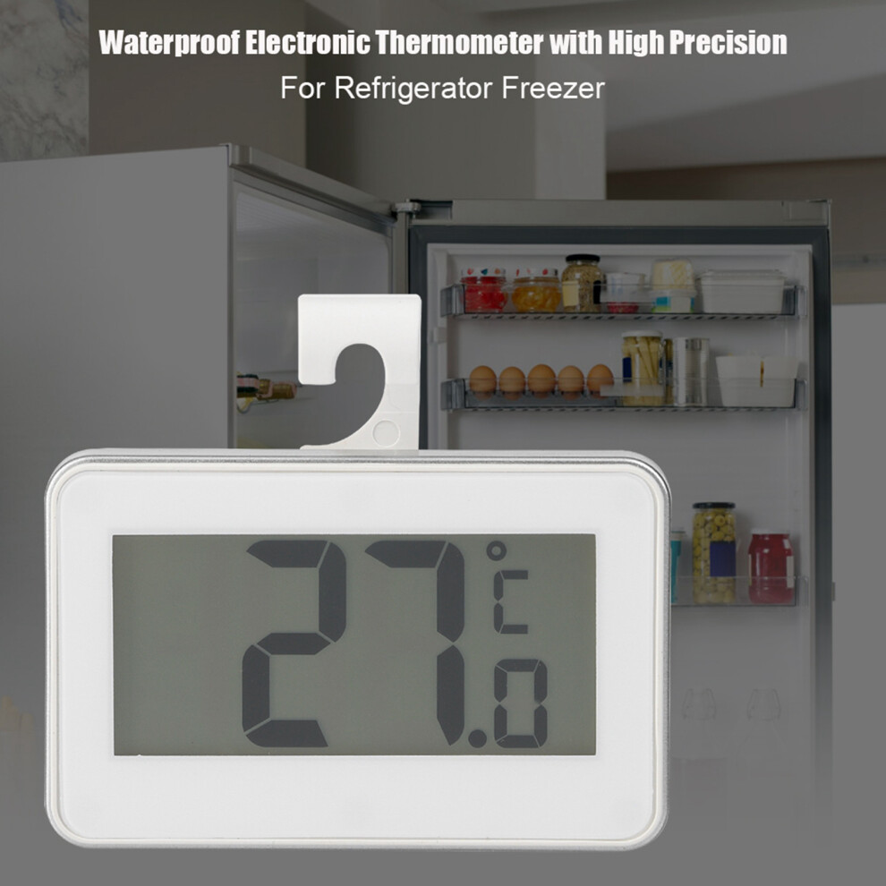 Waterproof Digital Thermometer for Fridge High Precision White