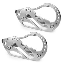 Juego de 2 clips para llaves de acero inoxidable, 8.8x5 cm, 40 g