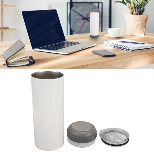 Vaso térmico de 20 oz 18650 7,5  23 cm Gris Altavoz Bluetooth