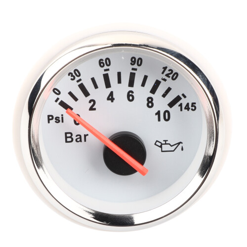 2in 0‑10Bar Oil Pressure Meter 145psi LED