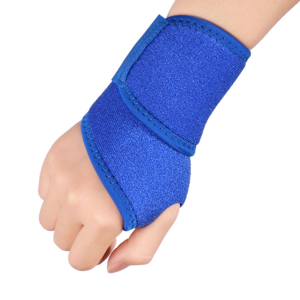 Blue Adjustable Compression Wrist Support And Thumb Brace, Elastic Breathable Wrist Wraps For Fitness Training,