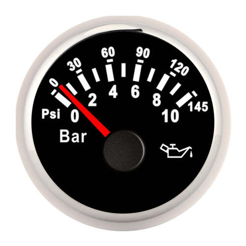 2in 0‑10Bar Oil Pressure Meter 145psi LED