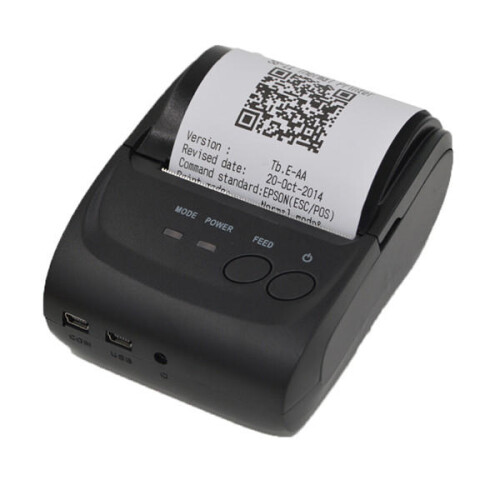 (EU Plug) 58mm Bluetooth Wireless Thermal Receipt Printer Support Windows Android IOS Mobile 2