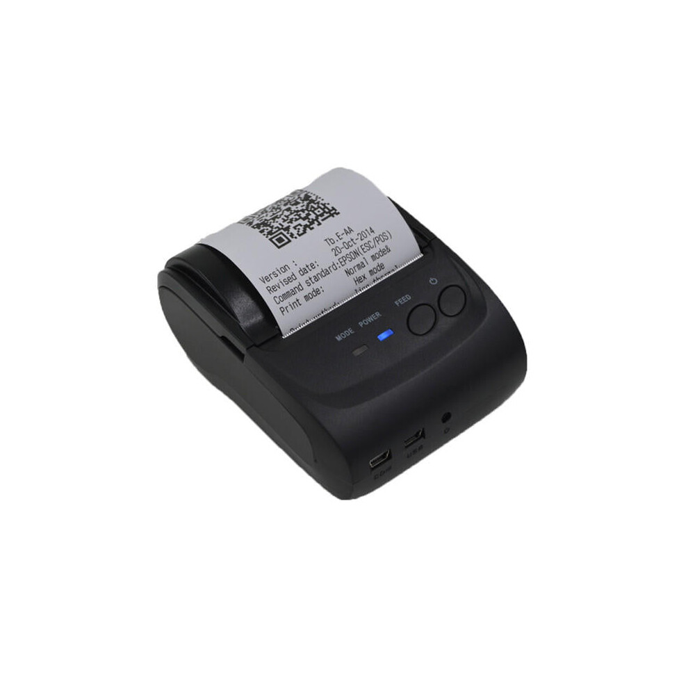 (Us Plug) 58Mm Bluetooth Wireless Thermal Receipt Printer Support Windows Android Ios Mobile Light 9078193117462