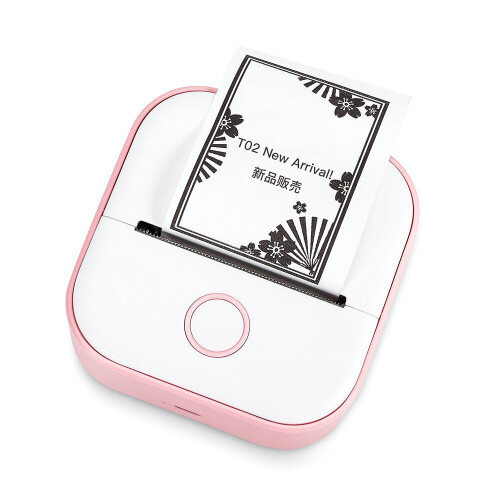 (Pink) Wireless High Definition Portable Photo Printer Mini Label Maker Thermal Printer 1