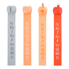 (Dark Orange) Creative Cute Bookmark Animal Shape Small and Portable Bookmark for Student Office Supplies
