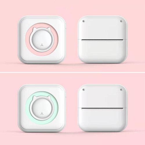 (Pink) Portable Photo Printer Mini Label Maker Thermal Printer 2