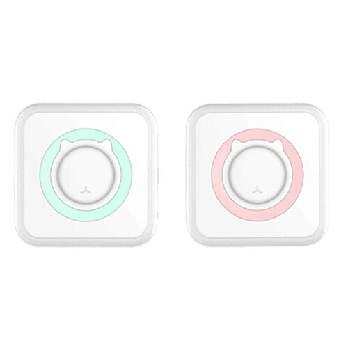 (Pink) Portable Photo Printer Mini Label Maker Thermal Printer