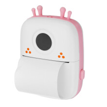 (Blue) Mini Bluetooth Thermal Printer Portable Cute Pocket Inkless Photo Pictures Printing Machine For Android iOS Phones