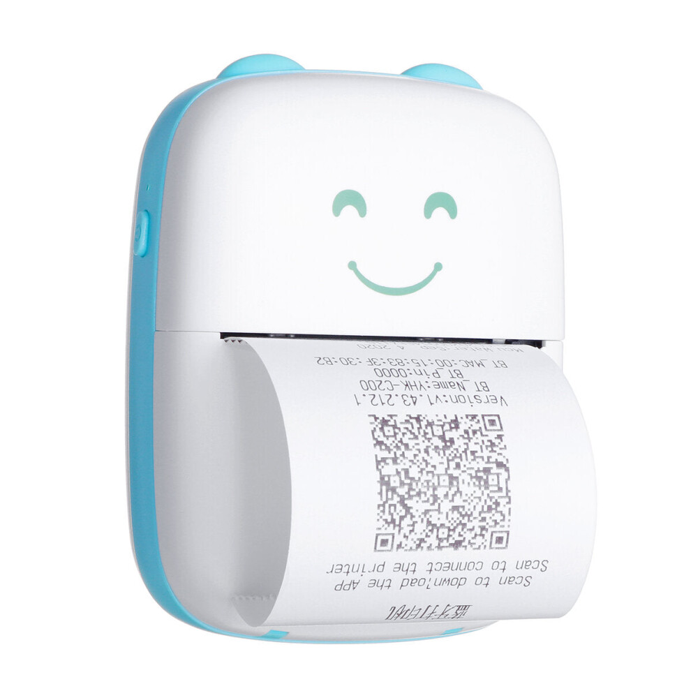 (Pink) Mini Photo Printer With Usb Cable Bluetooth 200Dpi Portable Pocket Thermal Printer For Printing Photo Memo Label Print Pink 9078193117820