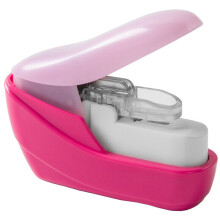 (white) Nail-free Mini Stapler Student Stapler Power Saving Needleless Stapler Paper Binding Tools Office School Stationery