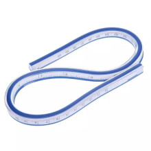 (60cm) 30/40/50/60cm Foldable Soft Ruler Double Sided Scale Curve Straight Ruler for Engineering Drawing Measuring Tool Supplies
