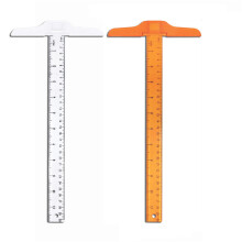 (Transparent) 30cm/12inch T-ruler Depression Scale Drawing Ruler DIY Craft General Work Measuring Tool Stationery Office Supplies