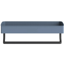 (White, 40.5*10.5*7cm) Bathroom Wall Mounted Kitchen Storage Rack Towel Shelf Organizer Shower Shampoo Holder