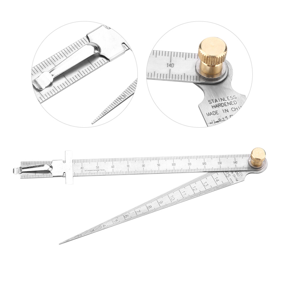 Stainless Steel Welding Taper Feeler Gauge Ruler Hole Inspection Tool 1-15Mm 8461341147571