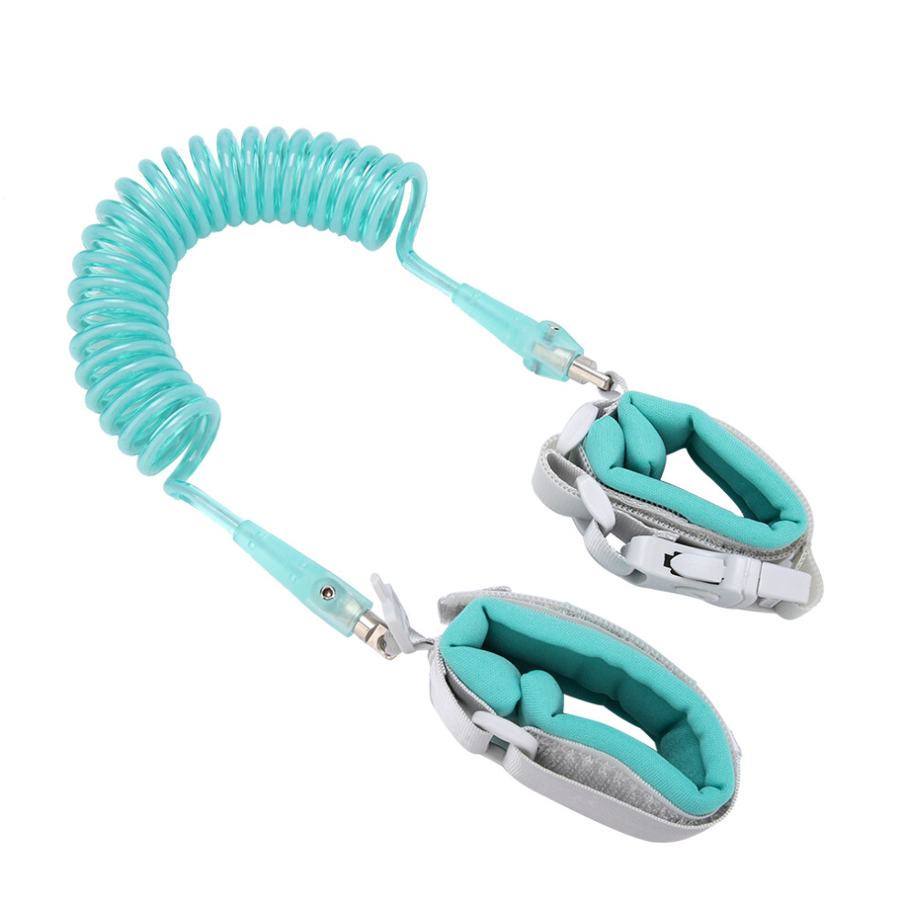 2M Child Safety Wrist Leash With Key Lock Toddler Harness 6.56 Ft Green