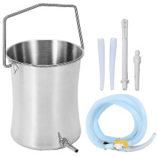 2l Stainless Steel Enema Bucket Suitable for Colon Reusable Constipation Cleaning Ty
