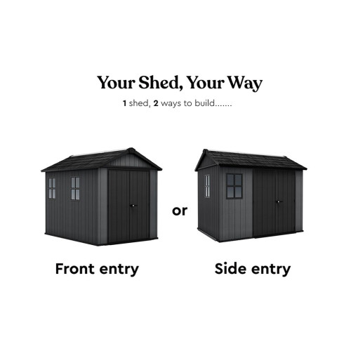 Keter Newton Plus Shed 9x7.5ft - Grey 1